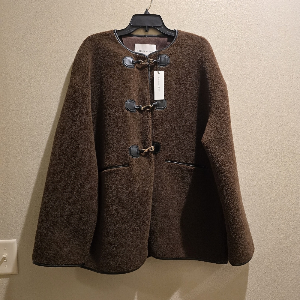 NWT Rebecca Minkoff Shearling Toggle Jacket Sz XL - Picture 4 of 7